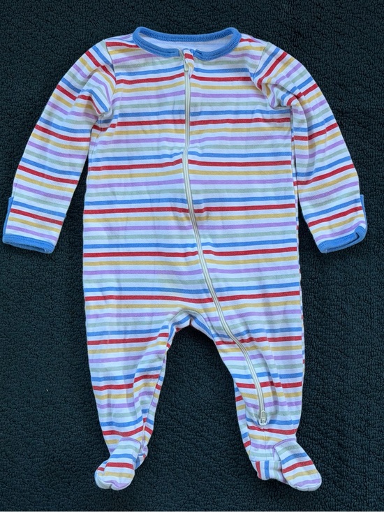 wonder nation Other - wonder nation Multicolor Striped Footed One-Piece with Blue Trim